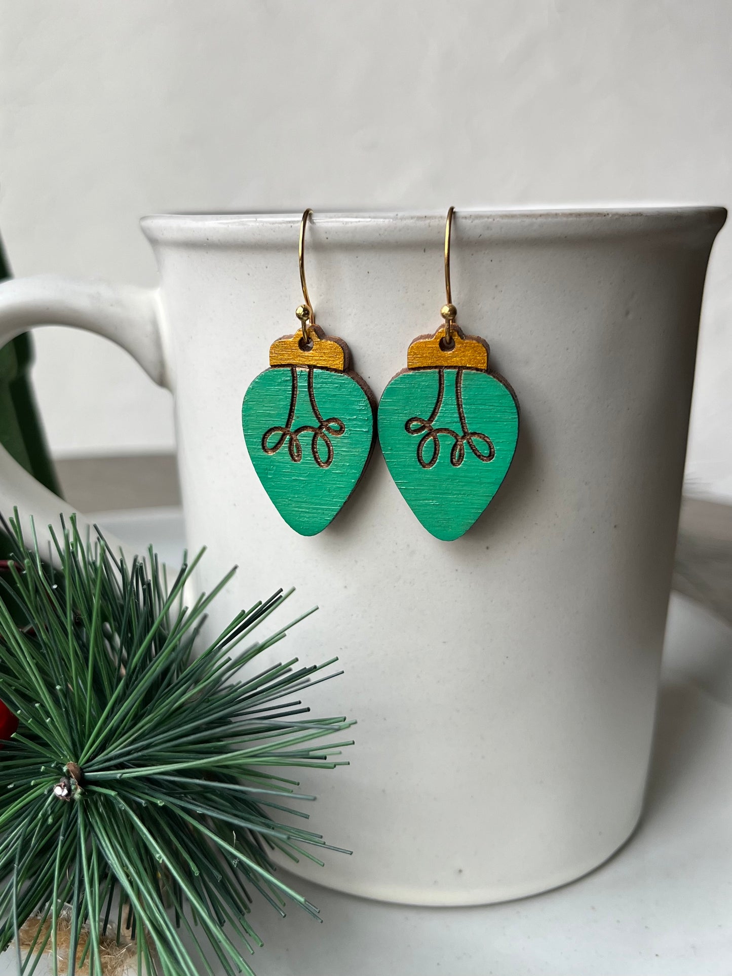 Christmas Light Bulb Earrings