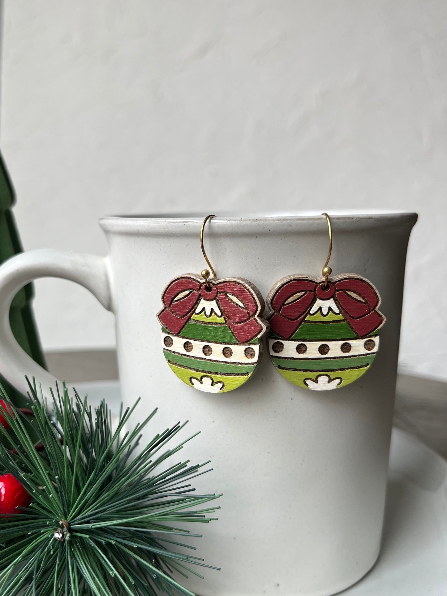 Ornament with Bow Earrings