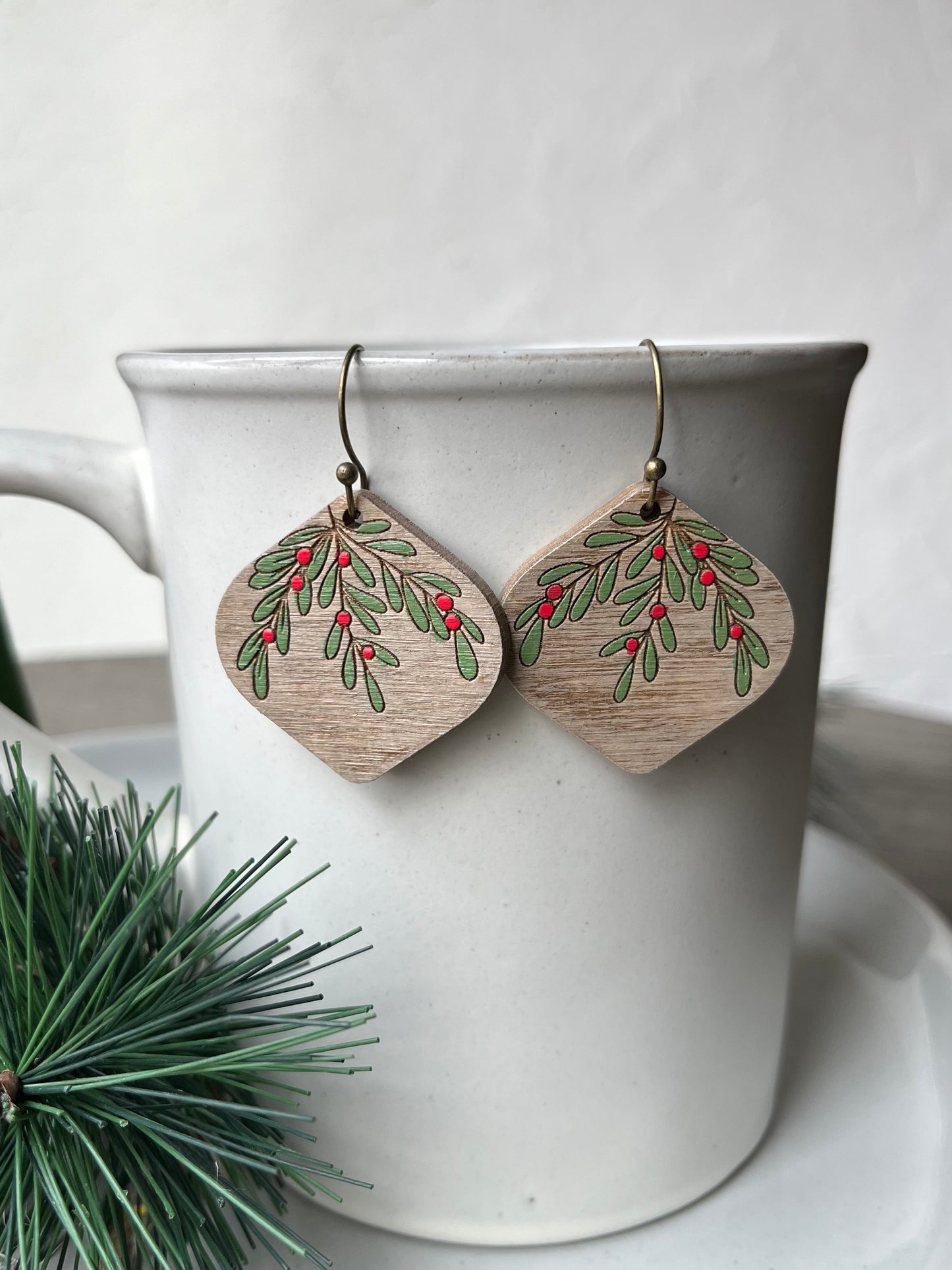 Bauble Holly Berry Earrings